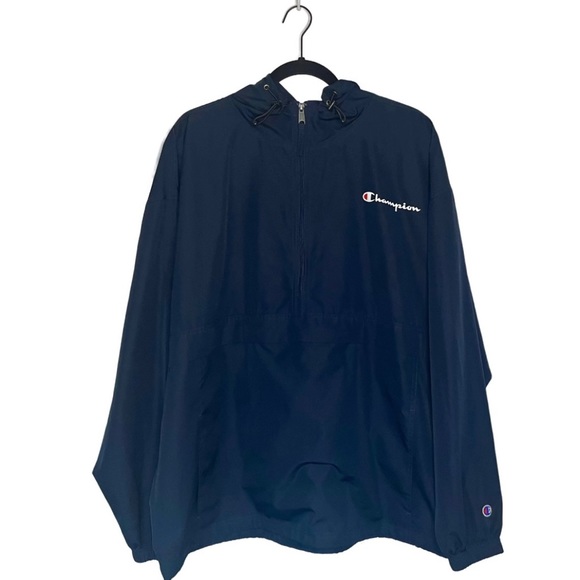 Champion Other - BLUE CHAMPION WINDBREAKER HALF ZIP JACKET 💙 EUC